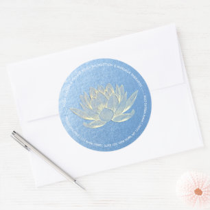 YOGA Studio Meditation Reiki Instructor Gold Lotus Ronde Sticker