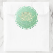 YOGA Studio Meditation Reiki Instructor Gold Lotus Ronde Sticker (Tas)