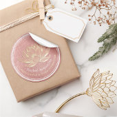 YOGA Studio Meditation Reiki Instructor Gold Lotus Ronde Sticker