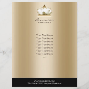 Yoga Studio Modern Lotus Logo Goud Spa Brochure