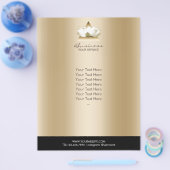 Yoga Studio Modern Lotus Logo Goud Spa Brochure (Enkel)