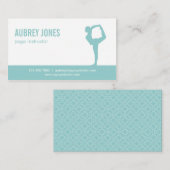 Yoga Studio Modern Visitekaartje - Aqua (Voorkant / Achterkant)