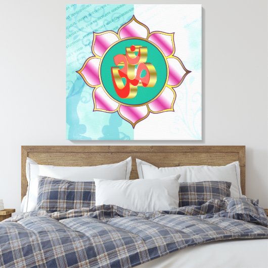 Yoga Studio OM - Wrapped Canvas (Insitu (Slaapkamer))
