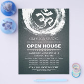 YOGA Studio Open House Calligraphy OM & ZEN Symbol Flyer (Enkel)