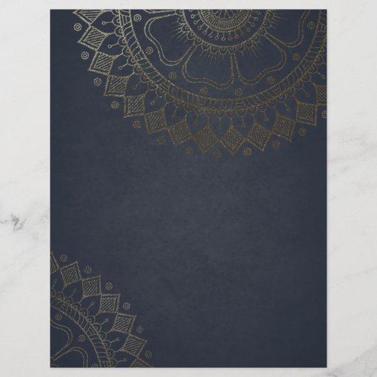 YOGA Studio Open House Gold Foil Mandala Flowers Flyer (Achterkant)