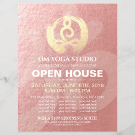 YOGA Studio Open House Meditatie Houding Zen Bord Flyer