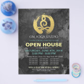 YOGA Studio Open House Meditatie Houding Zen Bord Flyer (Enkel)