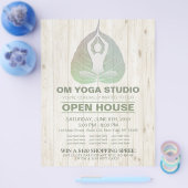 YOGA Studio Open House Meditation Pose Bodhi Leaf Flyer (Enkel)