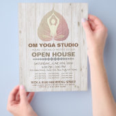 YOGA Studio Open House Meditation Pose Bodhi Leaf Flyer (Hand)