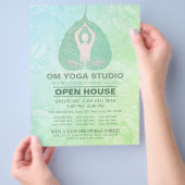 YOGA Studio Open House Meditation Pose Bodhi Leaf Flyer (Hand)