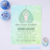 YOGA Studio Open House Meditation Pose Bodhi Leaf Flyer (Enkel)