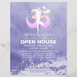 YOGA Studio Open House Meditation Pose Flyer