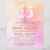 YOGA Studio Open House Meditation Pose & Om Symbol Flyer (Voorkant)