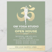 YOGA Studio Open House Meditation Pose & OM-symboo Flyer (Voorkant)