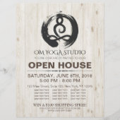 YOGA Studio Open House Meditation Pose Zen Symbol Flyer (Voorkant)