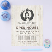 YOGA Studio Open House Meditation Pose Zen Symbol Flyer (Enkel)