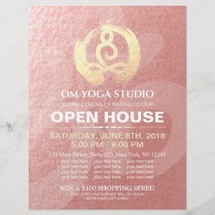YOGA Studio Open House Meditation Posten Sign Flyer