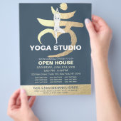 YOGA Studio Open House Meditation Root Chakra Sign Flyer (Hand)