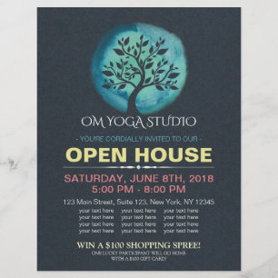 YOGA Studio Open House-Waterverf Flyer