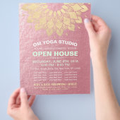 YOGA Studio Open Huis Goud Folie Mandala Bloemen F Flyer (Hand)