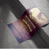 YOGA Studio Open Huis Paars Goud Folie ZEN Symbool Flyer