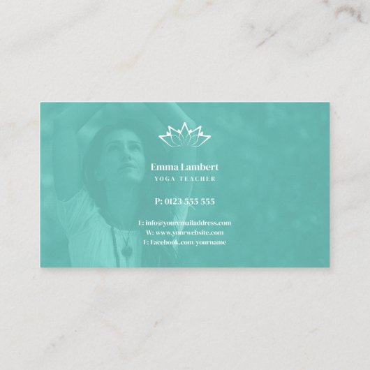 Yoga Studio | Persoonlijke leraar Visitekaartje (Achterkant)