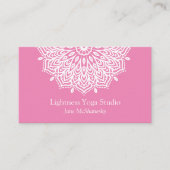Yoga Studio Pink Paars Mandala Minimalist Visitekaartje (Voorkant)
