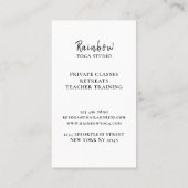 Yoga Studio Rainbow Tree Beige Visitekaartje (Achterkant)