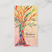 Yoga Studio Rainbow Tree Beige Visitekaartje (Voorkant)