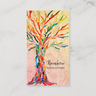 Yoga Studio Rainbow Tree Beige Visitekaartje