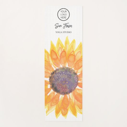 Yoga Studio Round Logo Sunflower Yogamat (Voorkant)