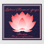 Yoga Studio roze Lotus Flower personaliseren Raamsticker (Vel)