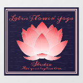Yoga Studio roze Lotus Flower personaliseren Raamsticker (Vel)