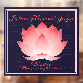 Yoga Studio roze Lotus Flower personaliseren Raamsticker (Vel 2)