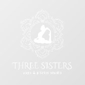 Yoga Studio Simple Mandala Professional White Raamsticker (Vel)