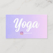 Yoga Studio Sjablonen Visitekaartje (Achterkant)