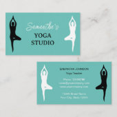 Yoga Studio-sjabloon voor visitekaartjes met pose  (Voorkant / Achterkant)