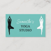 Yoga Studio-sjabloon voor visitekaartjes met pose (Voorkant)