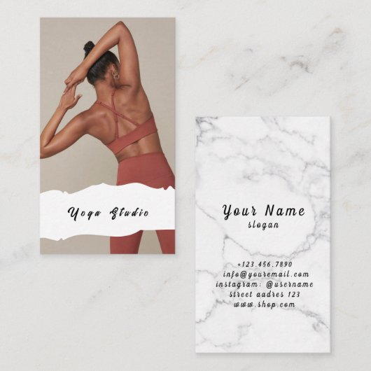 Yoga Studio Teacher Training Visitekaartje (Voorkant / Achterkant)