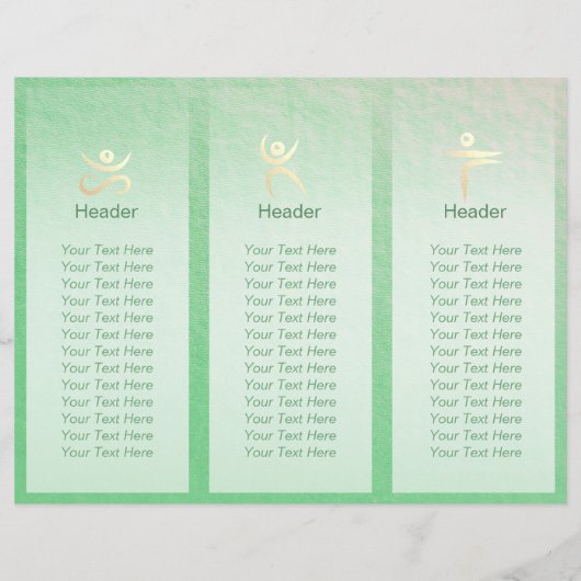Yoga Studio Tri-Fold Brochure Lotus Floral Mandala (Achterkant)