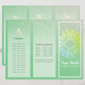 Yoga Studio Tri-Fold Brochure Lotus Floral Mandala (Voorkant / Achterkant)