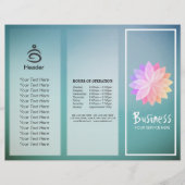 Yoga Studio Tri-Fold Brochure Lotus Floral Mandala (Voorkant)