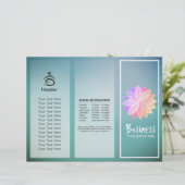 Yoga Studio Tri-Fold Brochure Lotus Floral Mandala (Staand voorkant)