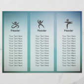 Yoga Studio Tri-Fold Brochure Lotus Floral Mandala (Achterkant)