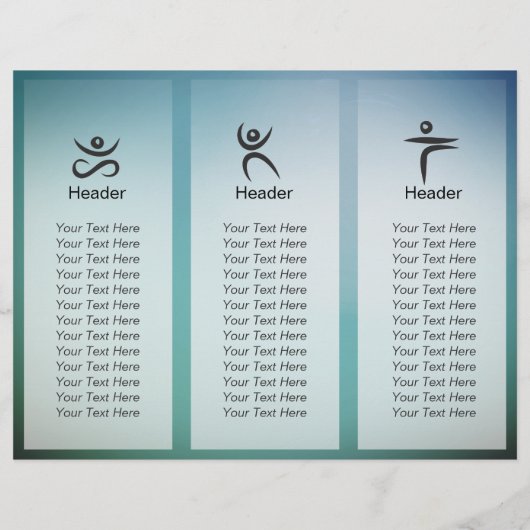 Yoga Studio Tri-Fold Brochure Lotus Floral Mandala (Achterkant)