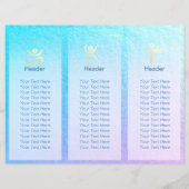 Yoga Studio Tri-Fold Brochure Lotus Floral Mandala (Achterkant)