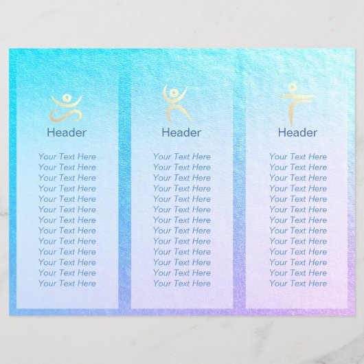 Yoga Studio Tri-Fold Brochure Lotus Floral Mandala (Achterkant)