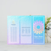 Yoga Studio Tri-Fold Brochure Lotus Floral Mandala (Staand voorkant)