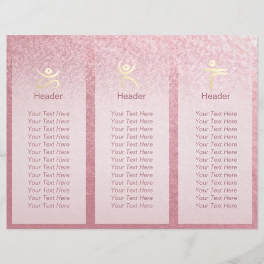 Yoga Studio Tri-Fold Brochure Lotus Floral Mandala (Achterkant)