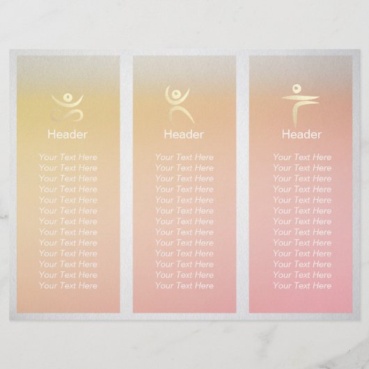 Yoga Studio Tri-Fold Brochures Life Coach Healer (Achterkant)